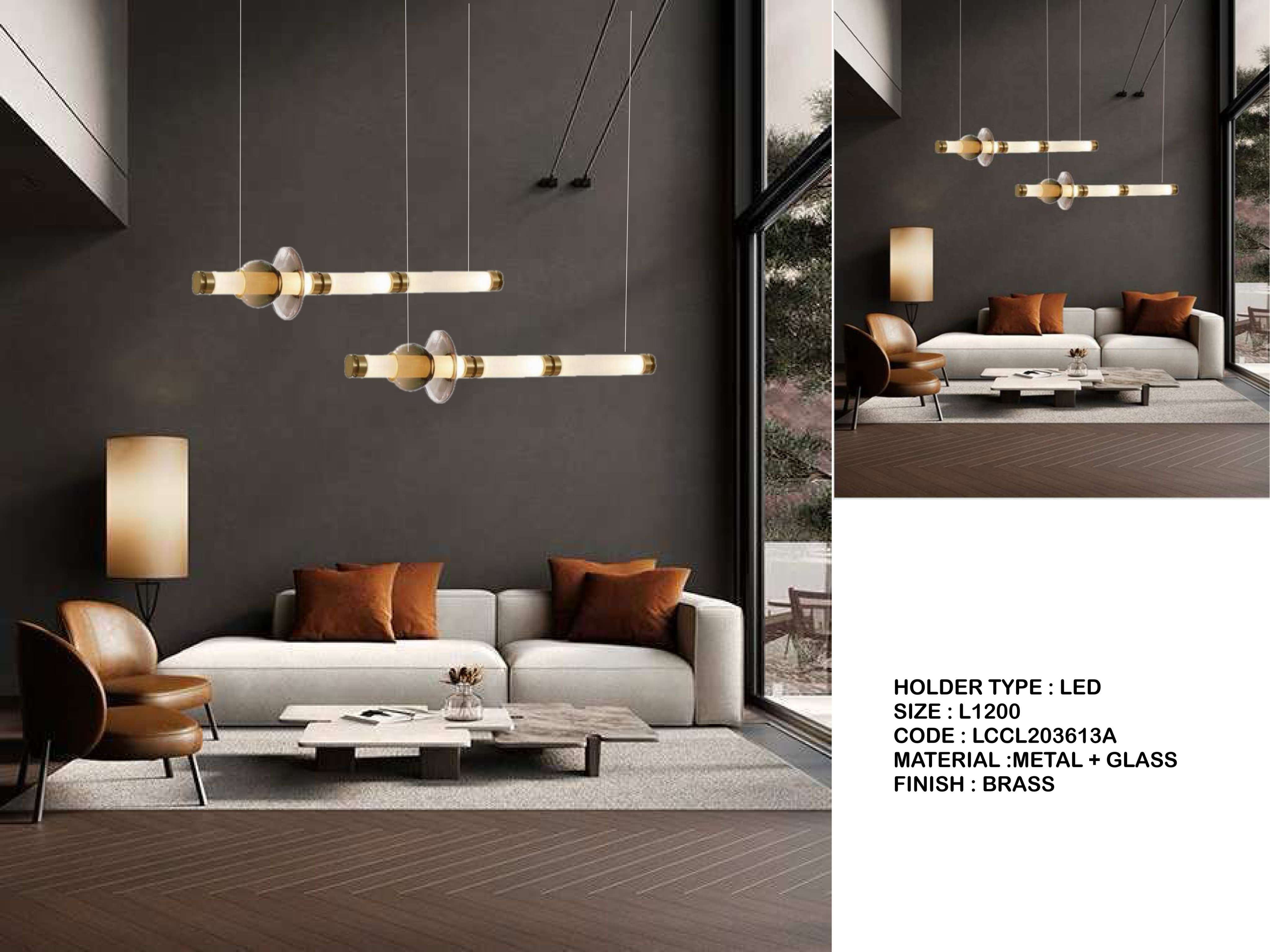 Beyond Lights - Brass Glass Pendant- LCHL